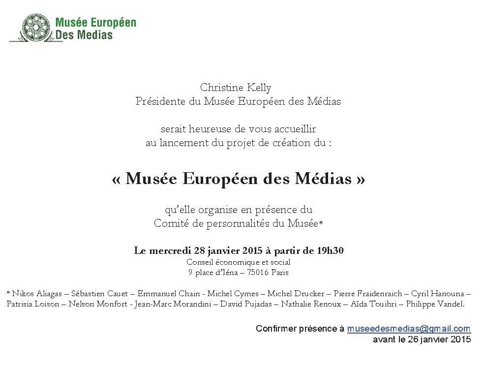Lancement du projet de création du Musée Européen des Médias