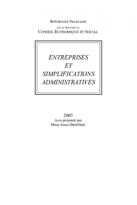 Entreprises et simplifications administratives