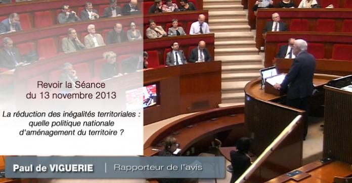 Revoir la séance du 13 novembre : La réduction des inégalités territoriales.