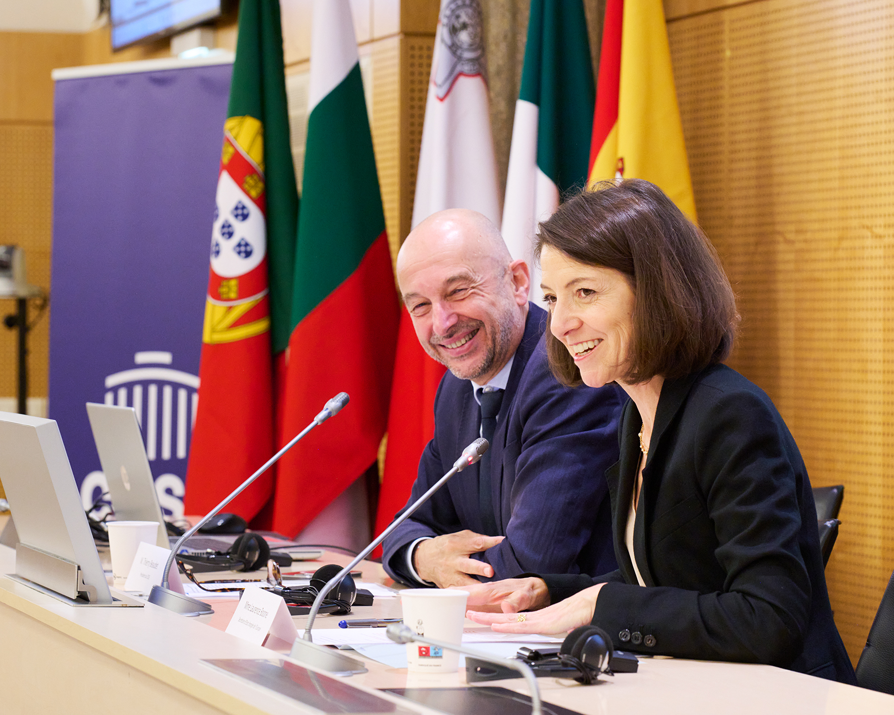 Thierry Beaudet, Président du CESE et la ministre Laurence Boone ouvrent l'événement