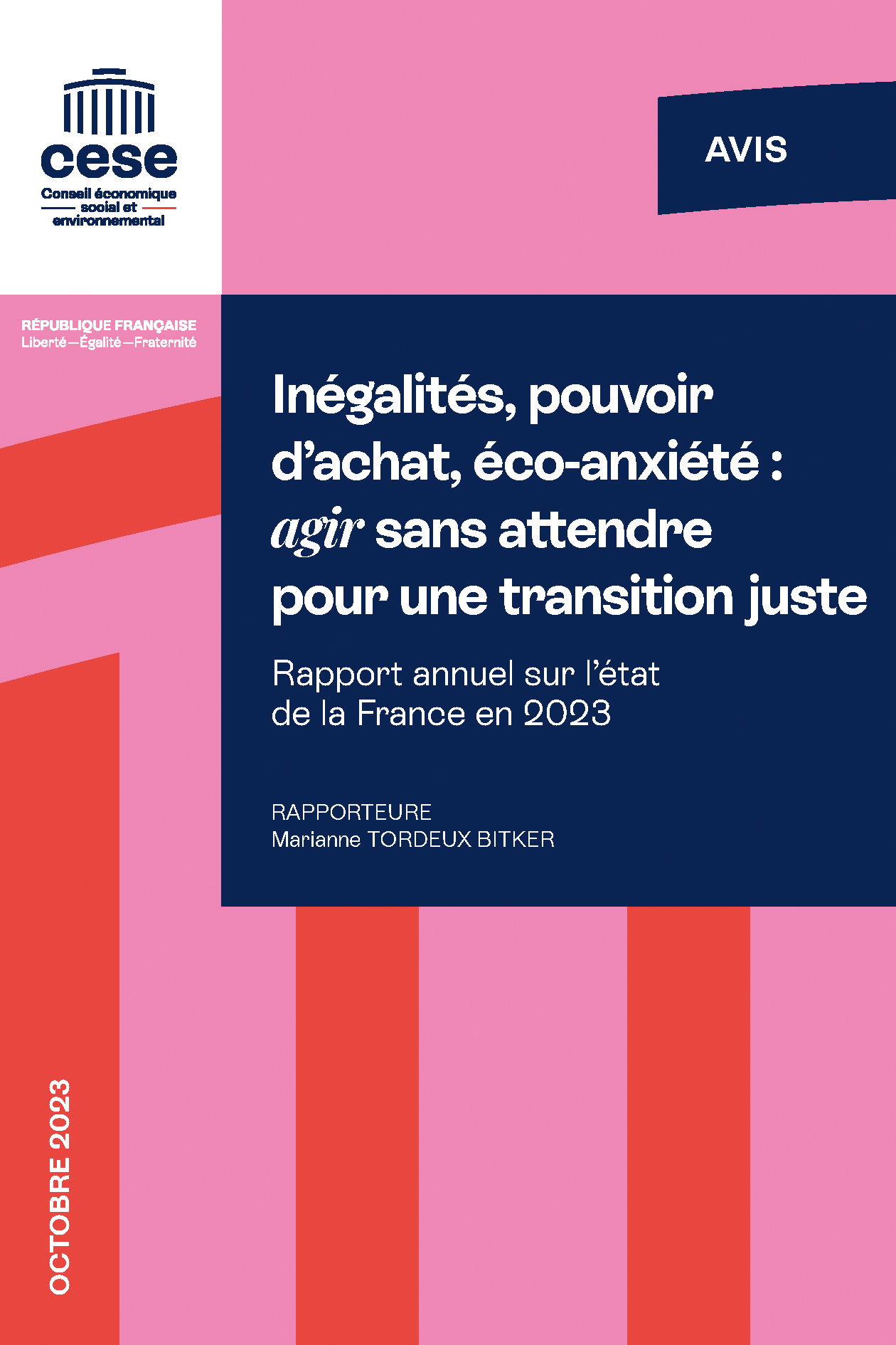 Inégalités, pouvoir d’achat, éco-anxiété : agir sans attendre pour une Transition juste (Rapport annuel sur l’état de la France)