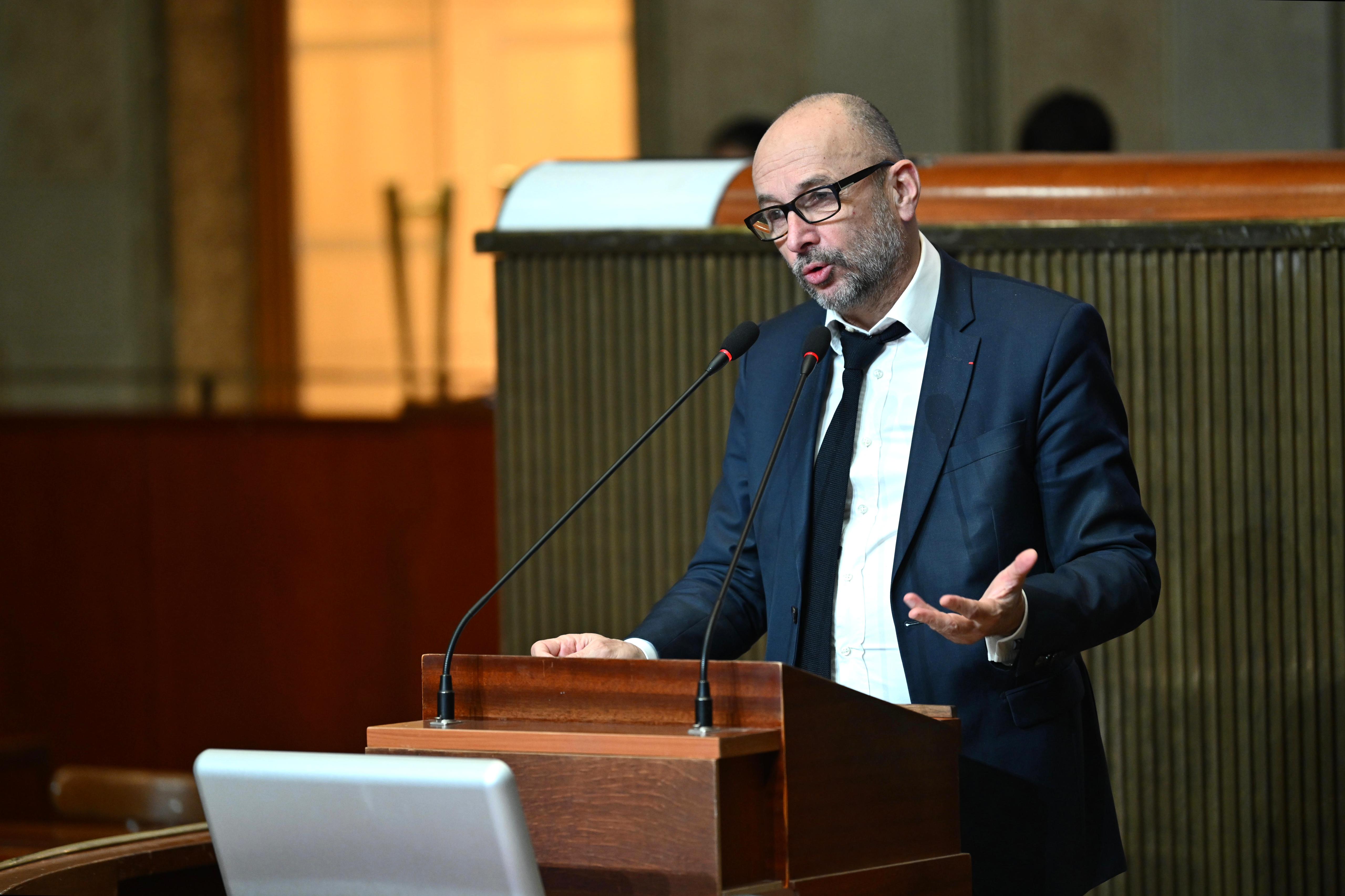 Thierry Beaudet, Président du CESE à la tribune pour son discours
