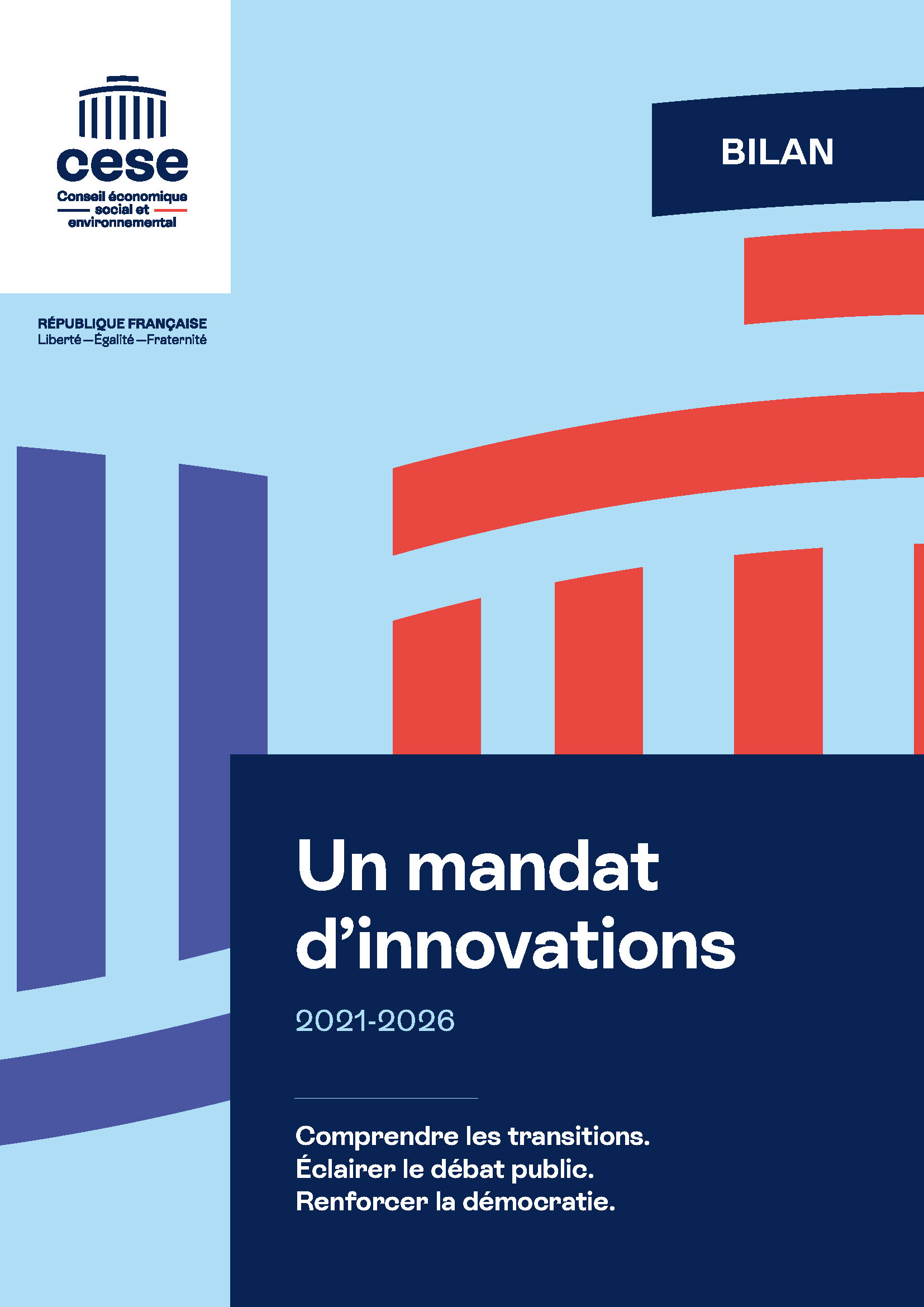 Couverture du bilan exhaustif de la mandature 2021-2026 du CESE