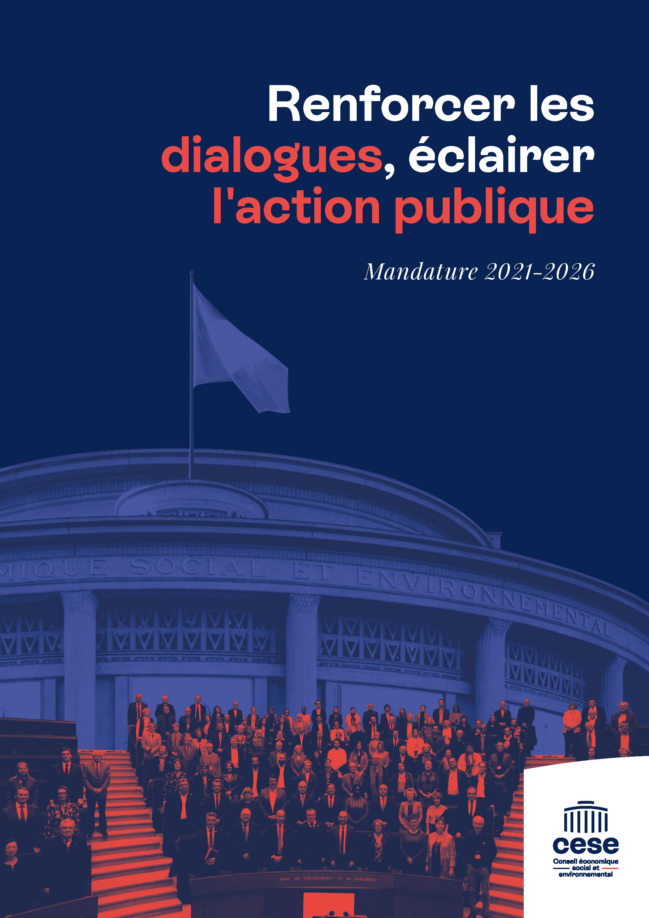 Couverture du bilan de la mandature 2021-2026 du CESE
