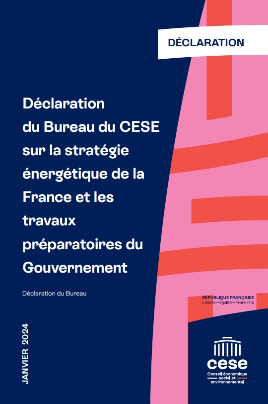 Déclaration du Bureau du CESE sur la stratégie énergétique de la France et les travaux préparatoires du Gouvernement