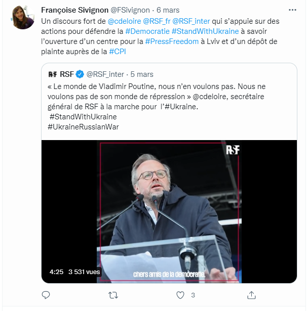 Retweet de Françoise Sivignon