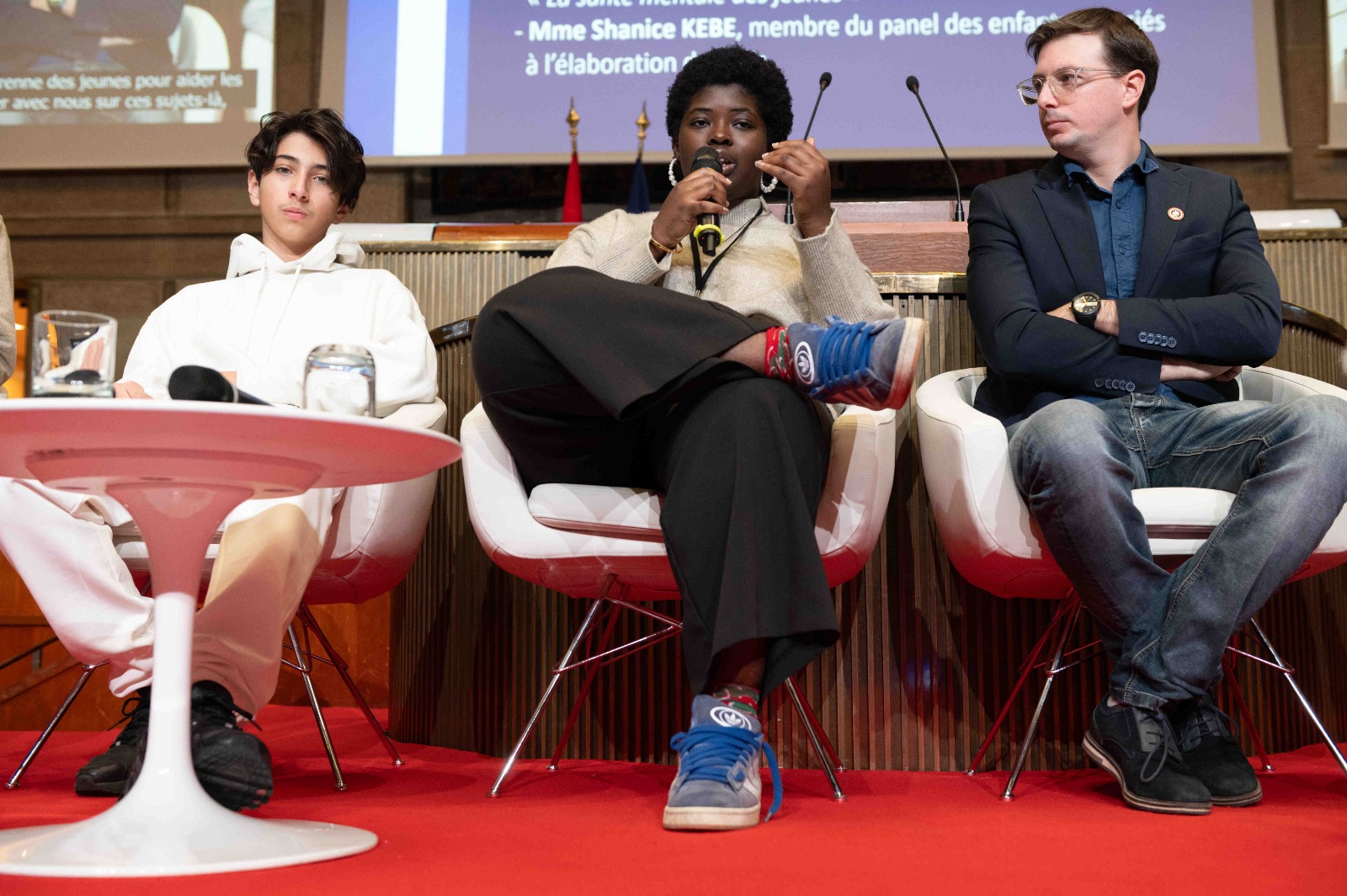 de gauche à droite, Jad, Shanice Kebe et Helno Eyriey