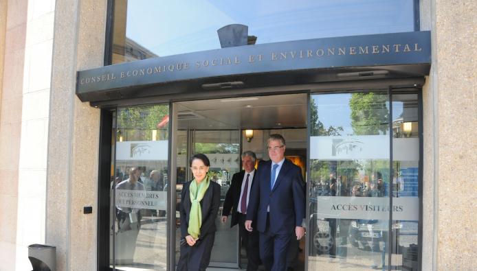 Visite d'Aung San Suu Kyi au CESE en images