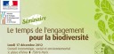 Séminaire "Le temps de l'engagement pour la biodiversité"