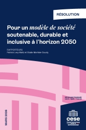 Pour un modèle de société soutenable, durable et inclusive à l'horizon 2050