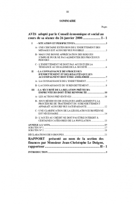 Endettement et surendettement des ménages