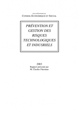 Prévention et gestion des risques technologiques et industriels