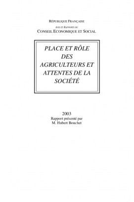 Place et rôle des agriculteurs et attentes de la société