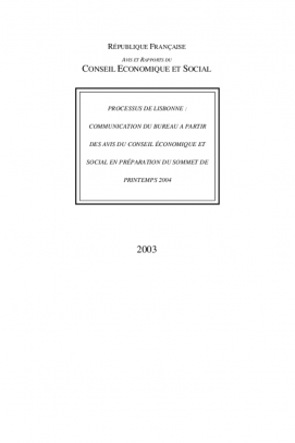 ial en préparation du sommet de printemps 2004...