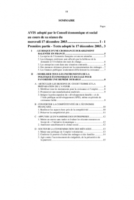 La conjoncture au second semestre 2003