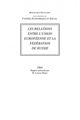 Les relations entre l'Union européenne et la fédération de Russie