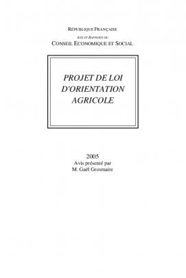 Projet de loi d'orientation agricole