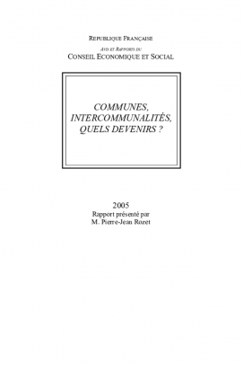 Communes, intercommunalités, quels devenirs ?