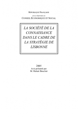 La société de la connaissance dans le cadre de la stratégie de Lisbonne