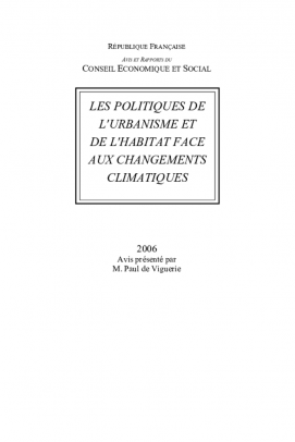 Les politiques de l'urbanisme et de l'habitat face aux changements climatiques