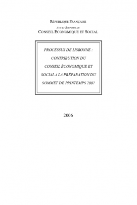 omique et social européen préparatoire au sommet de printemps 2007...