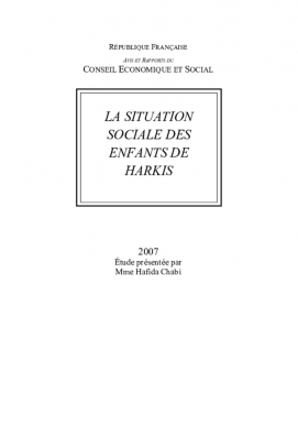 La situation sociale des enfants de harkis