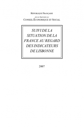 Suivi de la situation de la France au regard des indicateurs de Lisbonne