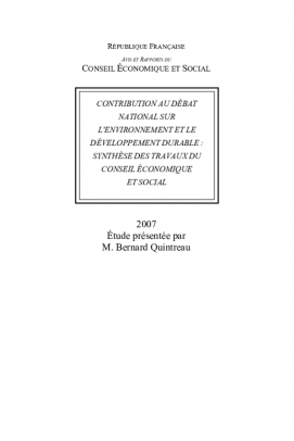  travaux du Conseil économique et social...