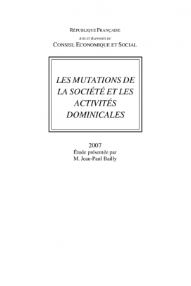 Les mutations de la société et les activités dominicales