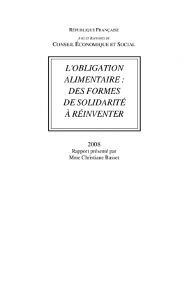 L'obligation alimentaire : des formes de solidarité à réinventer