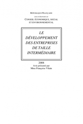 Le développement des entreprises de taille intermédiaire