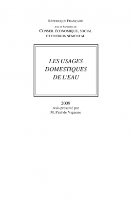 Les usages domestiques de l'eau