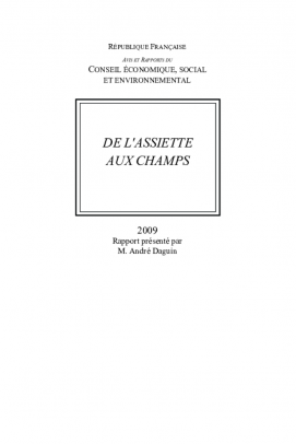 De l'assiette aux champs