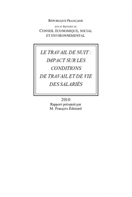Le travail de nuit : impact sur les conditions de travail et de vie des salariés