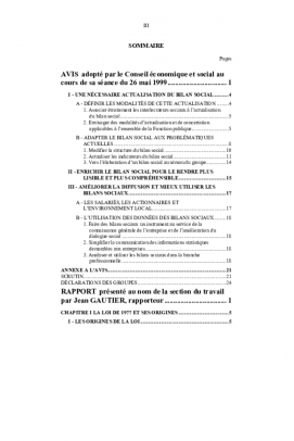 Le bilan social