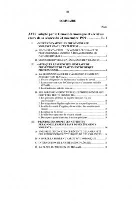 Travail, violences et environnement