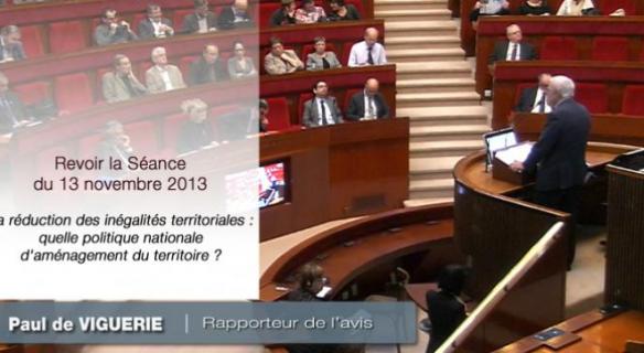 Revoir la séance du 13 novembre : La réduction des inégalités territoriales.