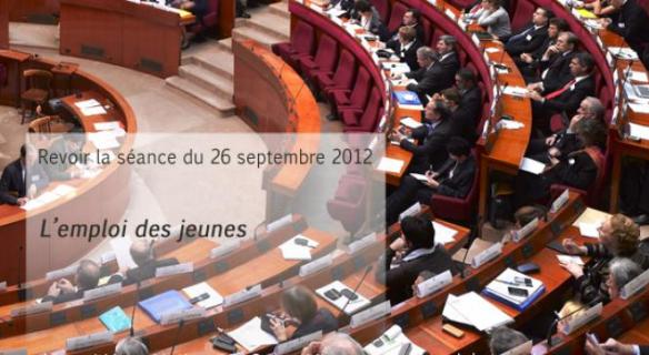 Revoir la séance du 26 septembre 2012 : L'emploi des jeunes