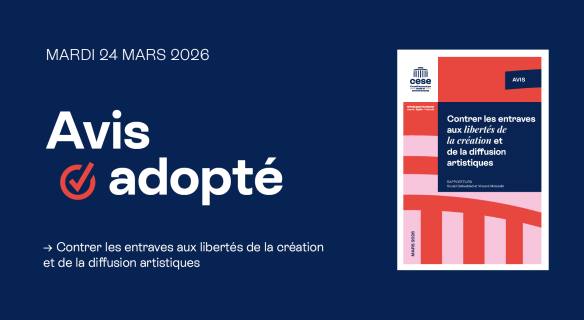 Illustration de l'avis du CESE sur la liberté de création et de diffusion artistique.