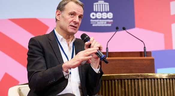 Bruno Cautrès lors de la présentation des résultats de la 15e vague du baromètre de la confiance politique du CEVIPOF