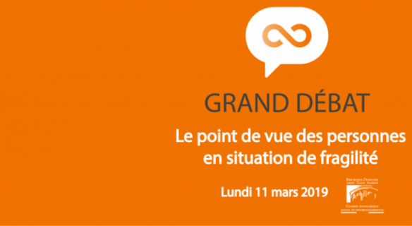 Grand Débat : le point de vue des personnes en situation de fragilité