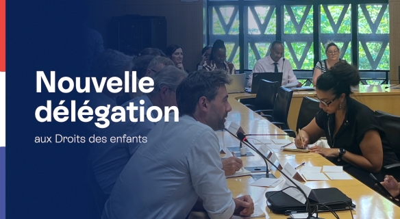 Photo de la délégation aux Droits des enfants lors de sa première réunion 