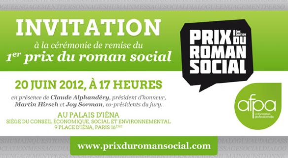 Prix du roman social par l'AFPA