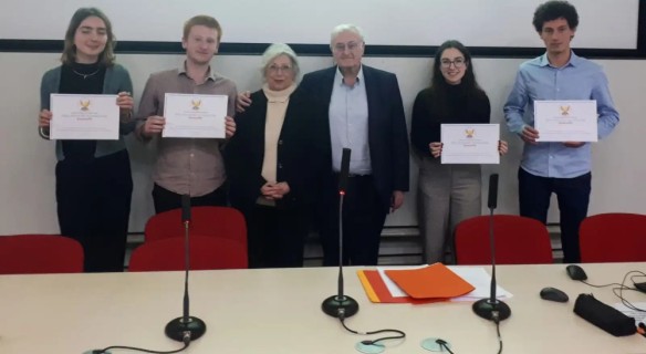 Selma Baradat, Mathieu Rateau, Mme et M. Mainguené, Léa Charbonneau et Hugo Fernandes
