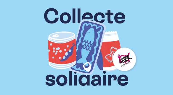 Visuel d'annonce de la collecte organisée par le CESE en faveur des Restos du Coeur