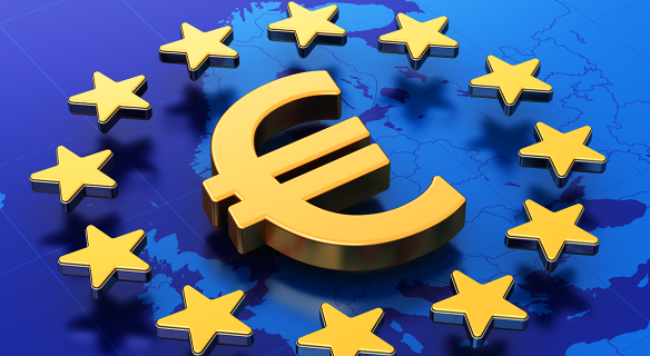 drapeau européen et euros