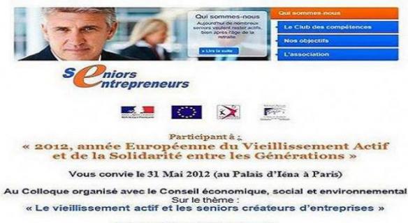 Les Seniors Entrepreneurs et le Vieillissement Actif - 31 mai