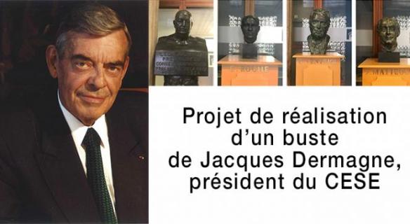 Le CESE réalise un buste de Jacques Dermagne, ancien président du Conseil