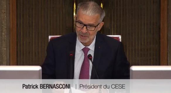 Discours de Patrick Bernasconi, assemblée plénière du CESE le 11 septembre 2019