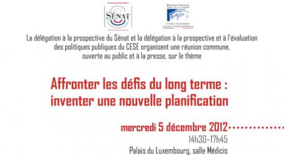 : pour une nouvelle planification"...